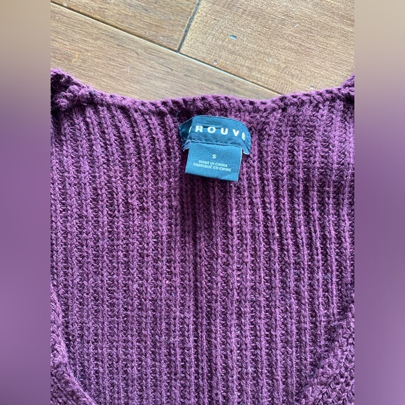 Trouve Purple & Orange Knit sweater womens sz Small - Picture 6 of 10